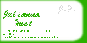 julianna hust business card